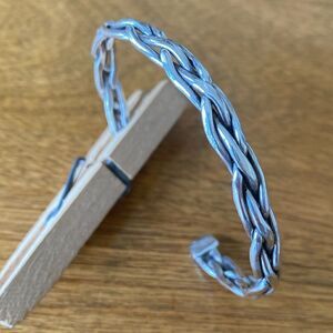 Vintage Mexican sterling silver braided bracelet
